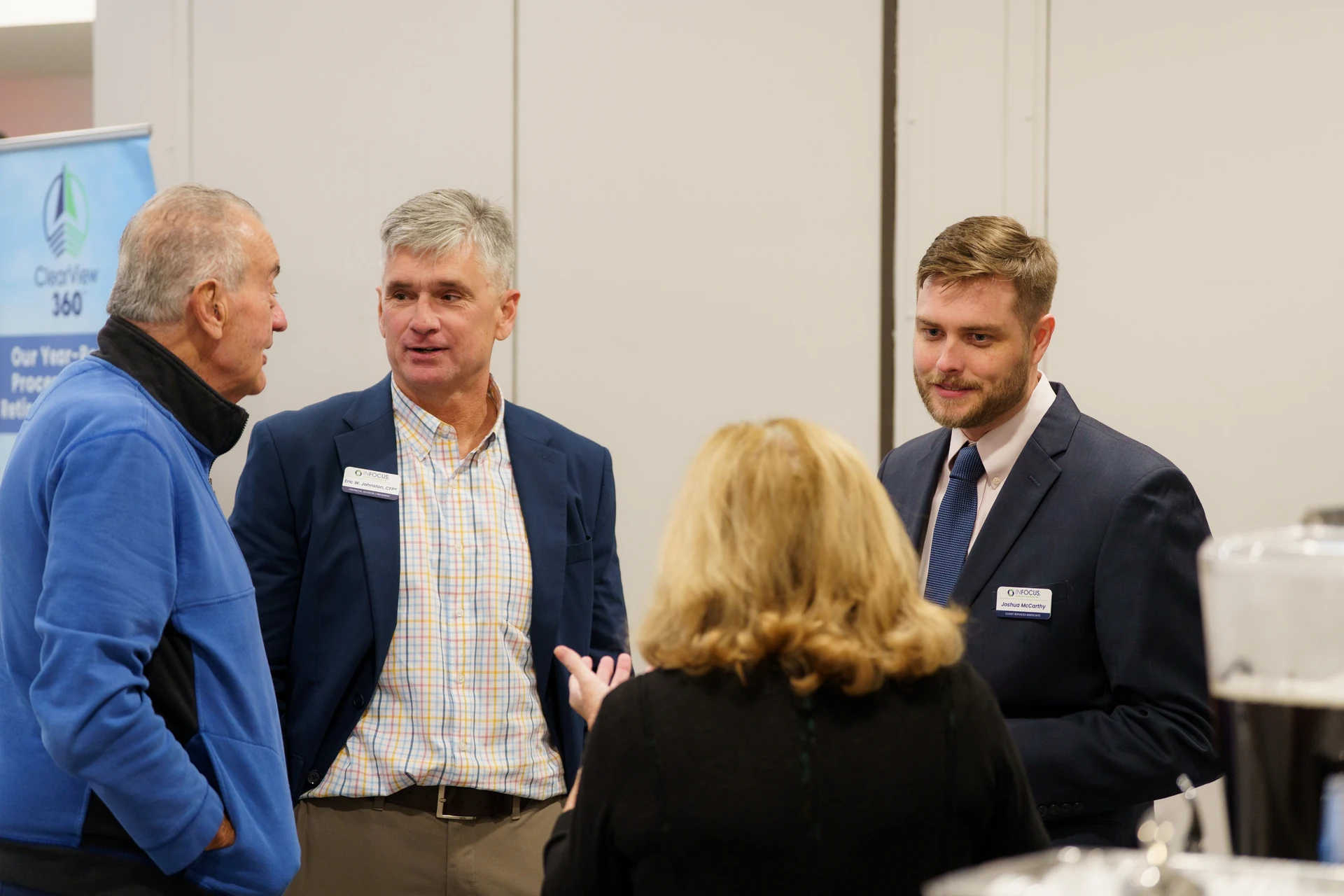 InFocus Financial Advisors team discussing personalized retirement planning with clients